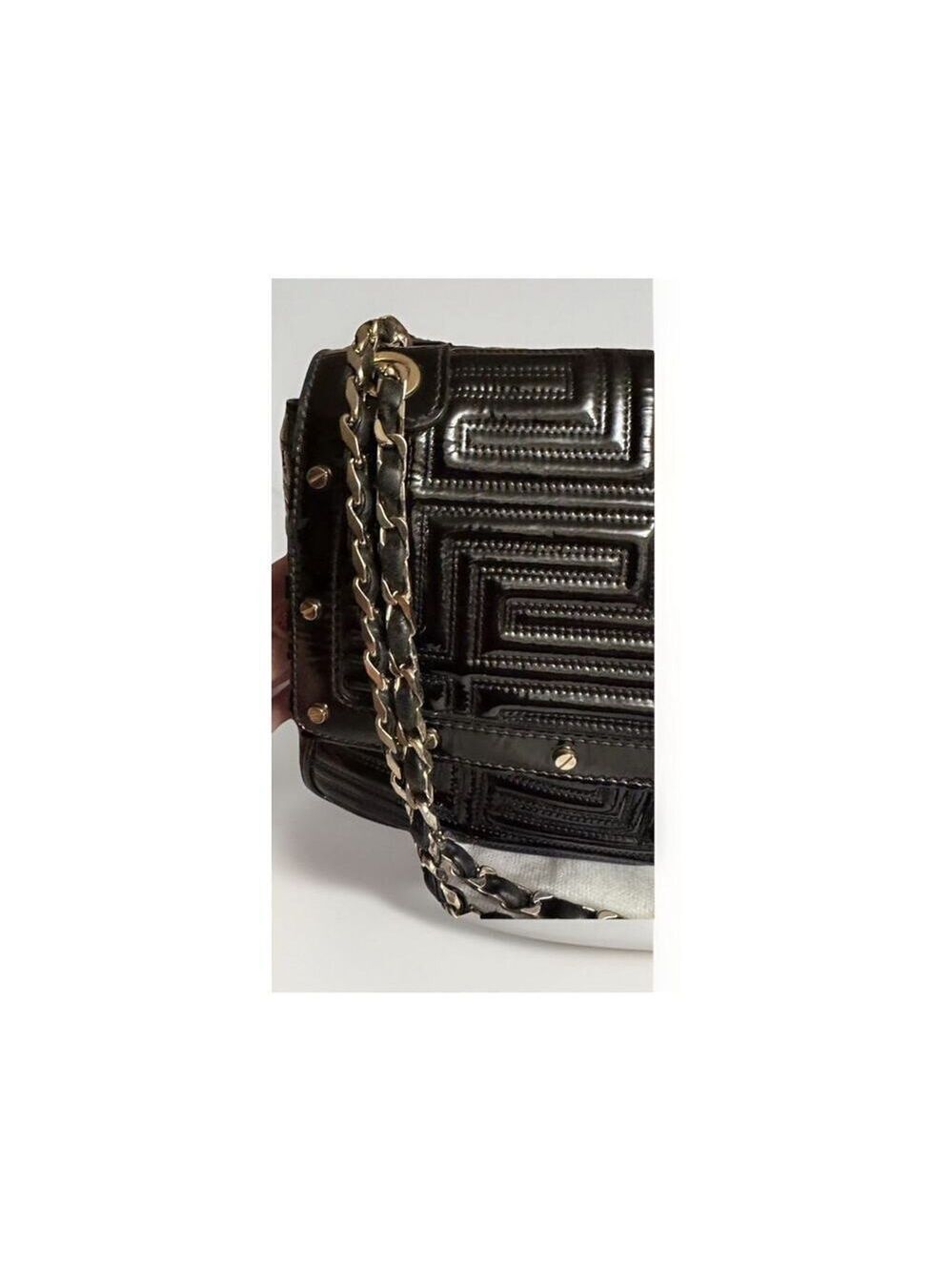 Gianni Versace Quilted Patent Leather Shoulder Bag - Picture 11 of 16